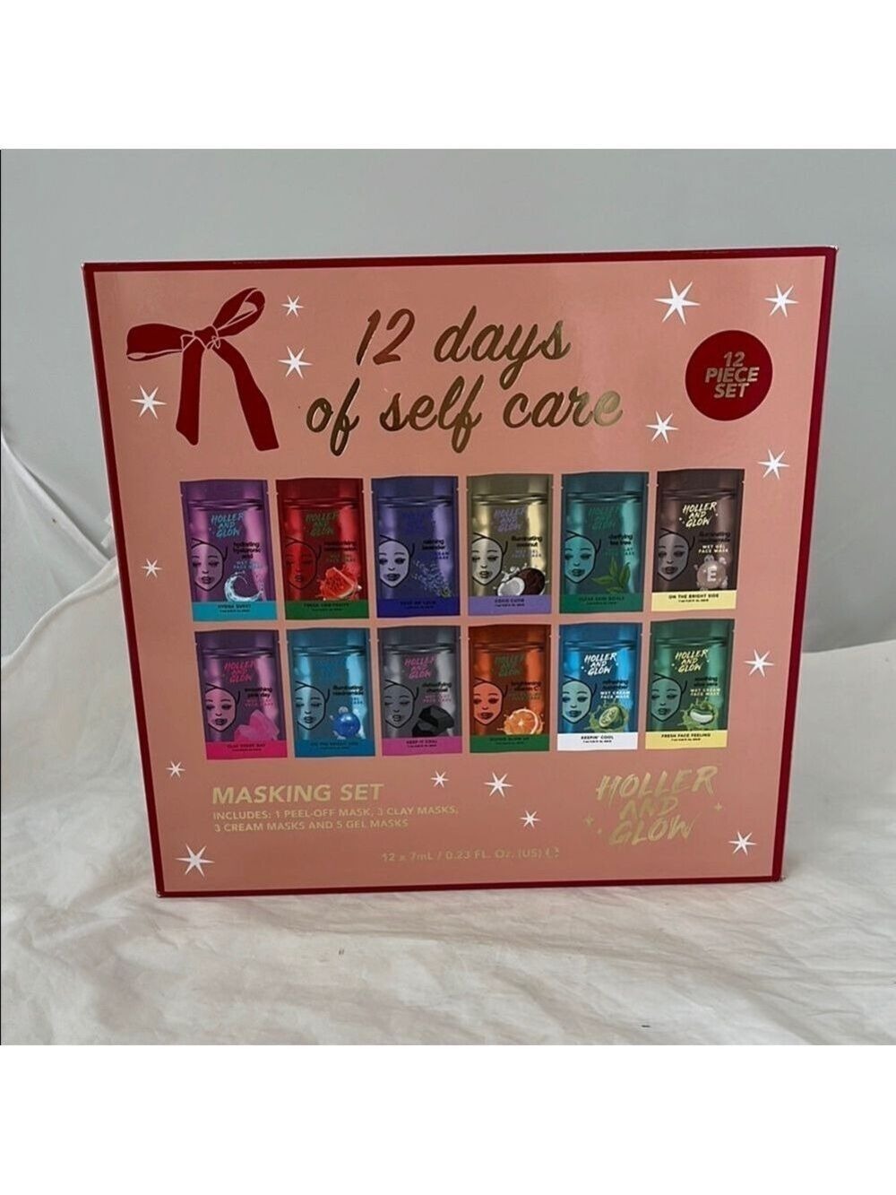Holler and Glow 12 Days of Self Care Masking Set - Multicolor